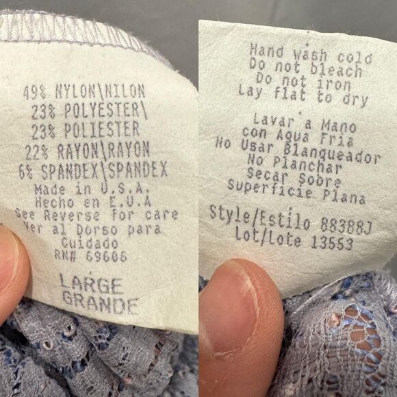 Vintage 90s Star CCC textured knit pastel sleeveless top square neck USA size L - Picture 8 of 8